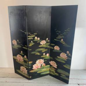 A French c.1940s 3 panelled screen
